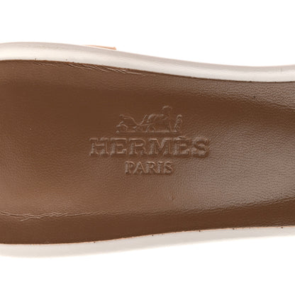 Hermes Calfskin Oasis Sandals 39 White 8 of 9