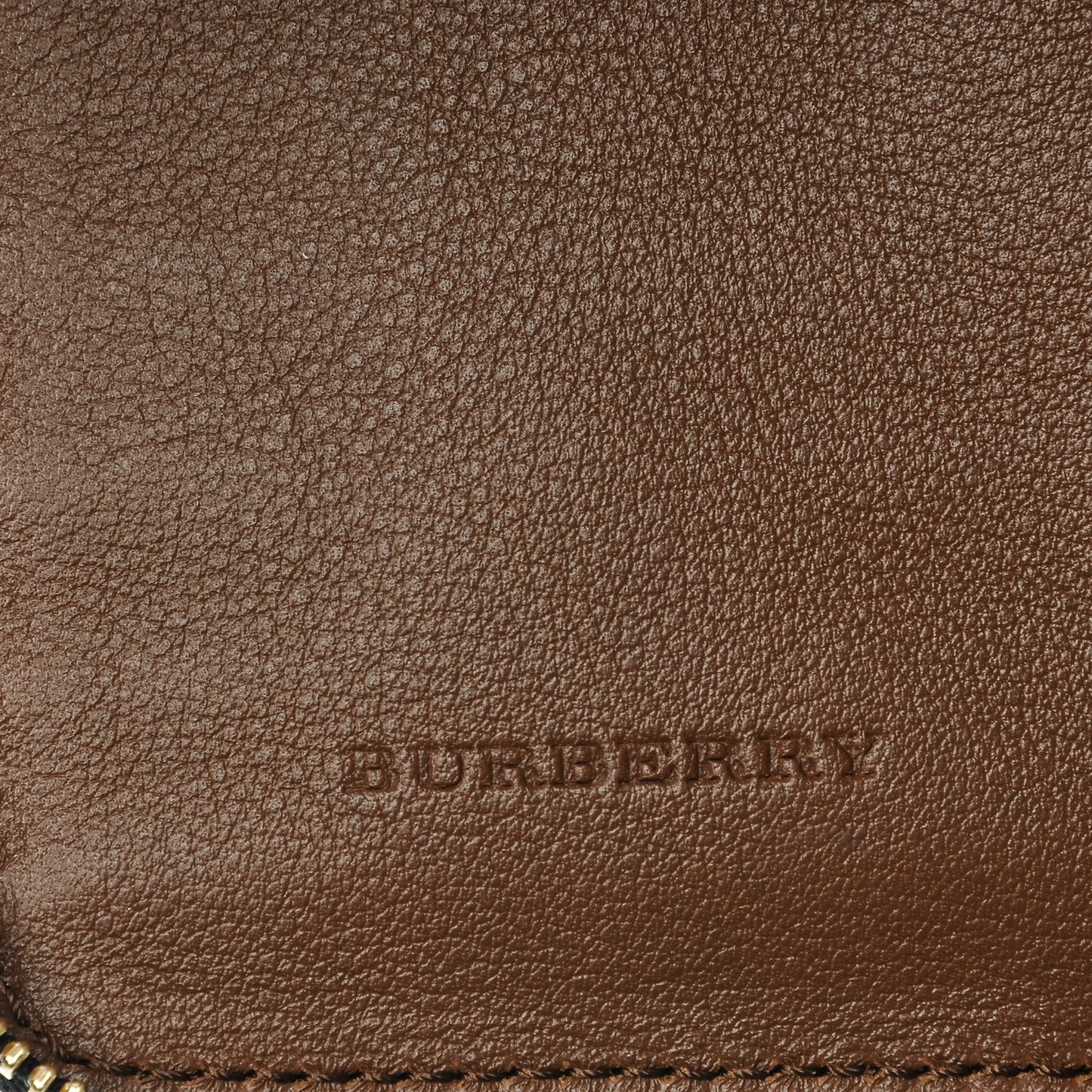 Calfskin Horseferry Check Medium Marston Zip Around Wallet Tan