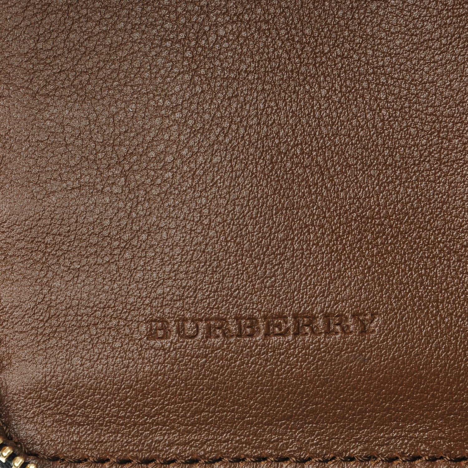 Burberry Calfskin Horseferry Check Medium Marston Zip Around Wallet Tan 6 of 8