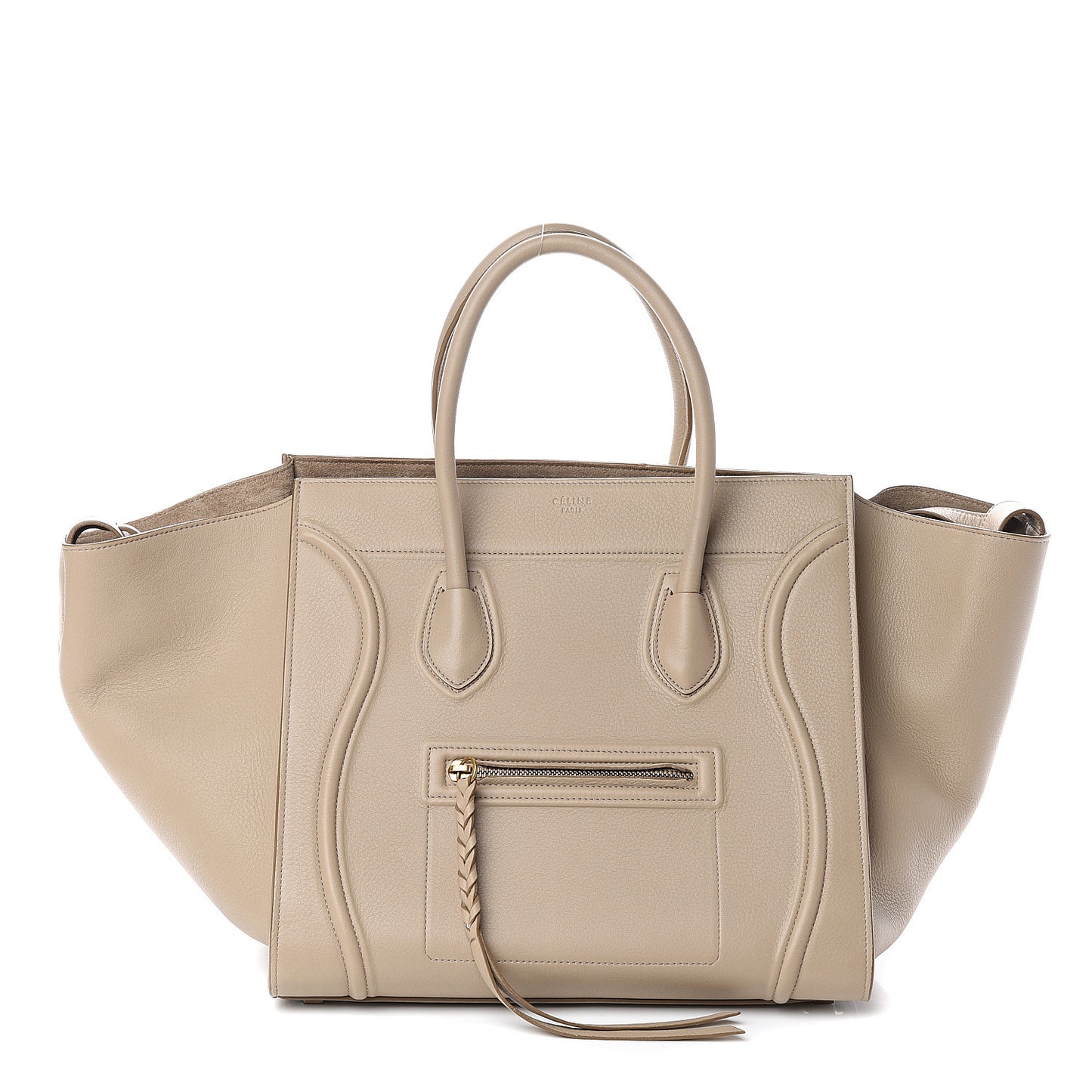 Supple Calfskin Medium Phantom Luggage Beige