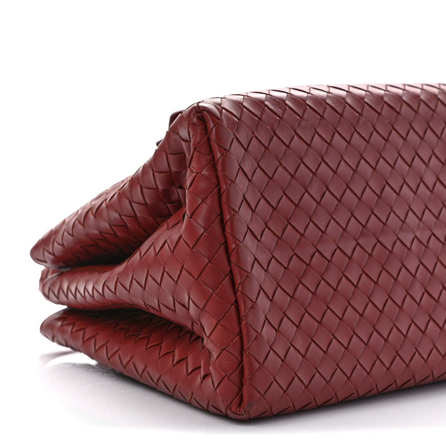 Nappa Intrecciato Small Roma Tote Red