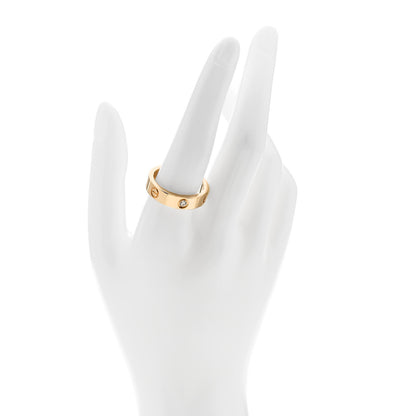 Cartier 18K Yellow Gold 3 Diamond 5.5mm LOVE Ring 62 10 2 of 5