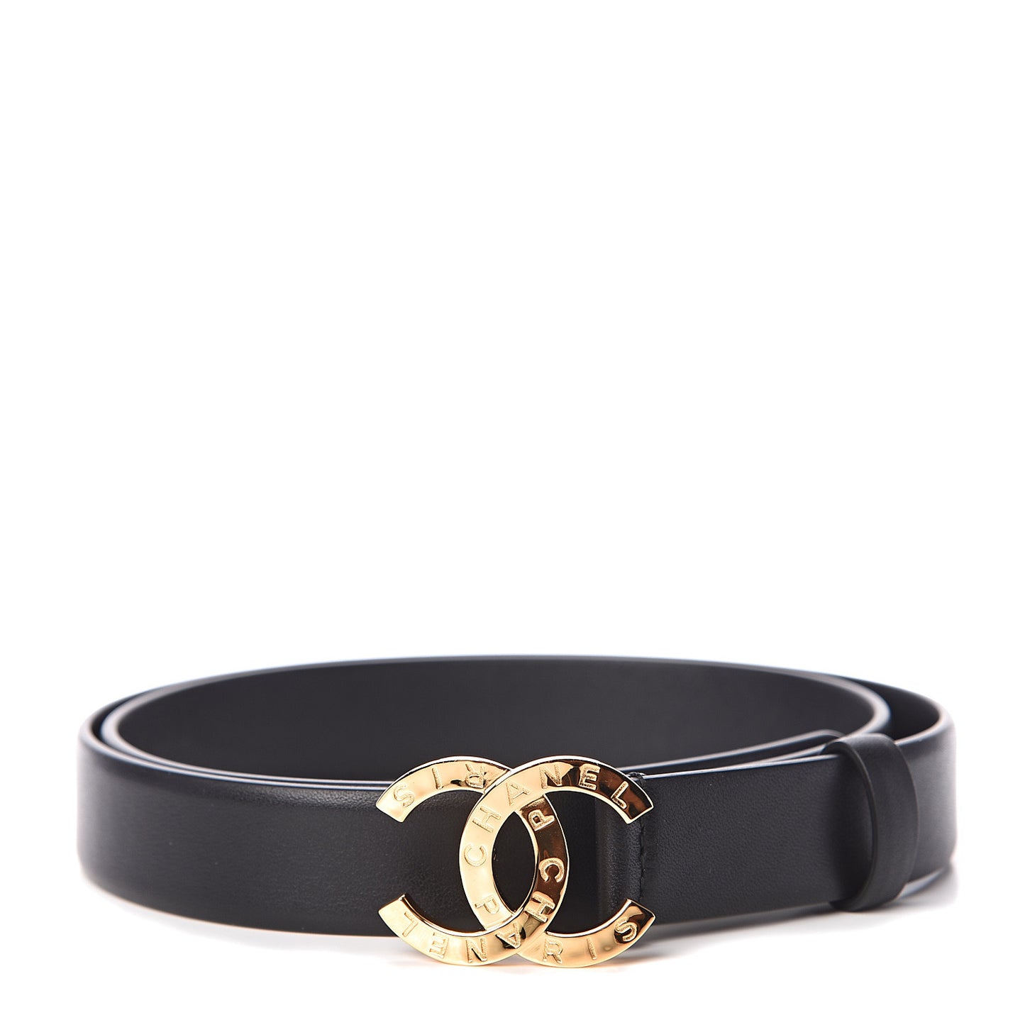 Calfskin Paris CC Belt 85 34 Black