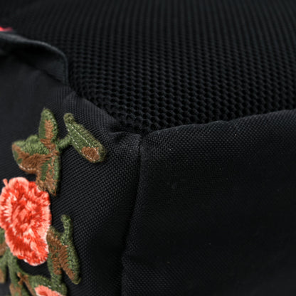 Gucci Techno Canvas Web L'Aveugle Par Amour Embroidered Double Buckle Backpack Black 10 of 18