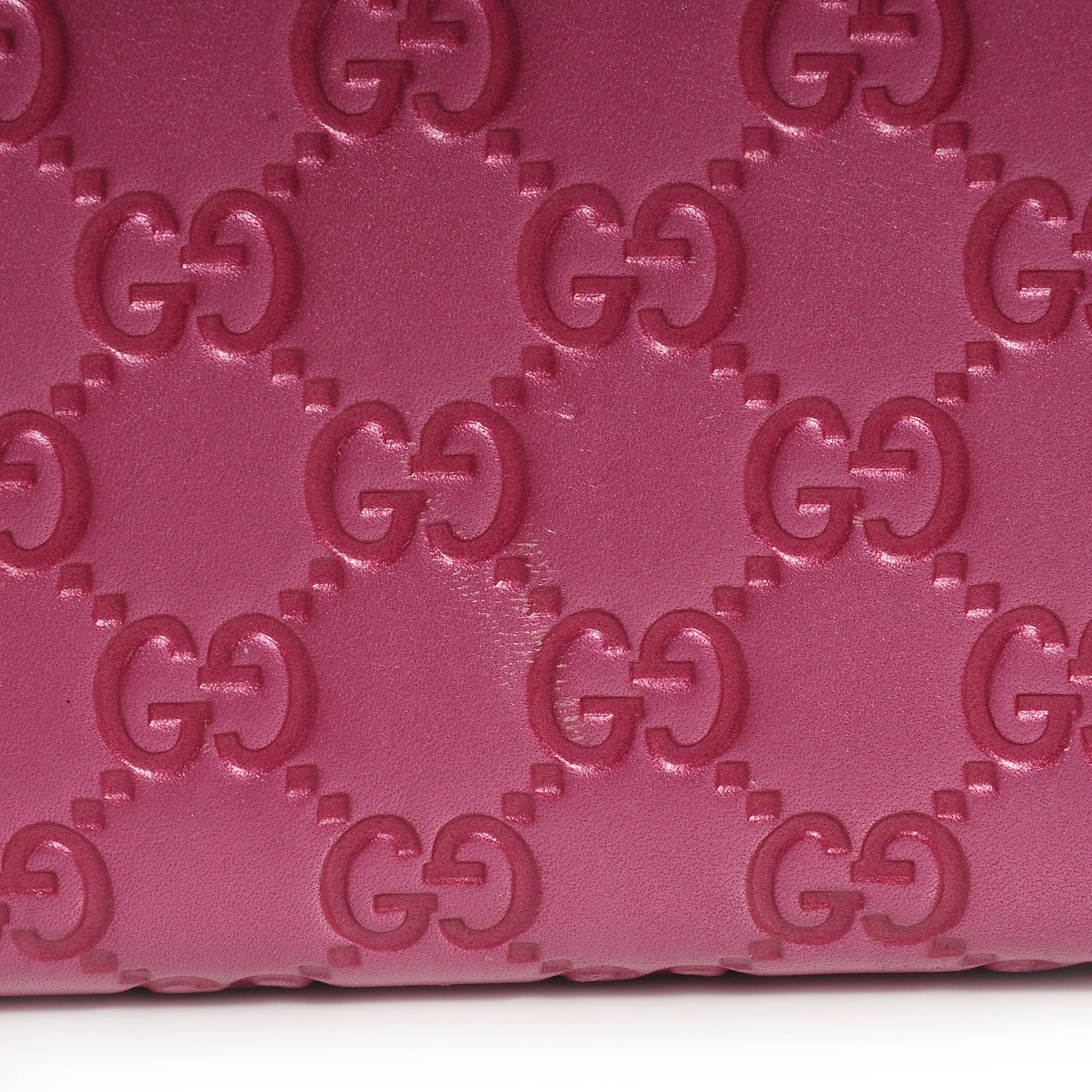 Gucci Metallic Soft Guccissima Heart Zip Around Wallet Fresia Rose 10 of 18