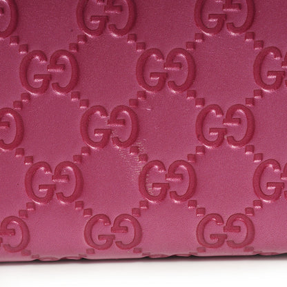 Gucci Metallic Soft Guccissima Heart Zip Around Wallet Fresia Rose 10 of 18
