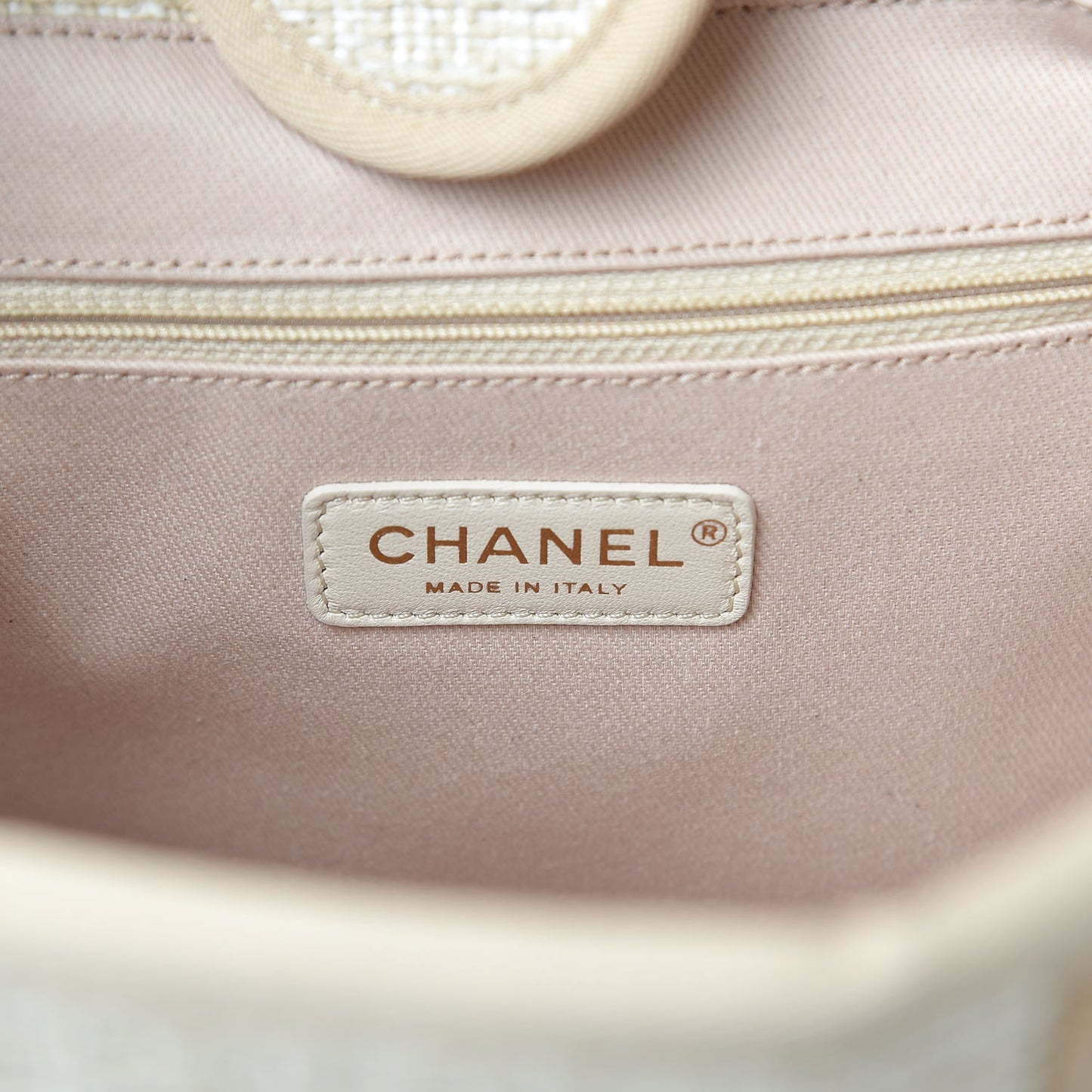 Canvas Mini Deauville Tote Ivory
