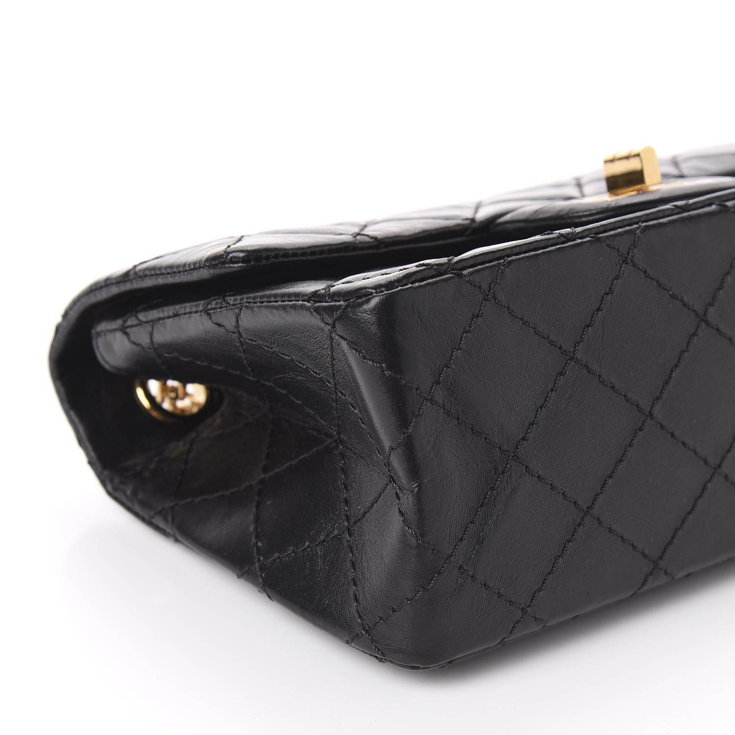 Chanel Aged Calfskin Quilted 2.55 Reissue Mini Flap Black 5 of 11