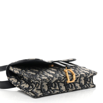 Christian Dior Oblique Saddle Belt Bag Blue 4 of 11