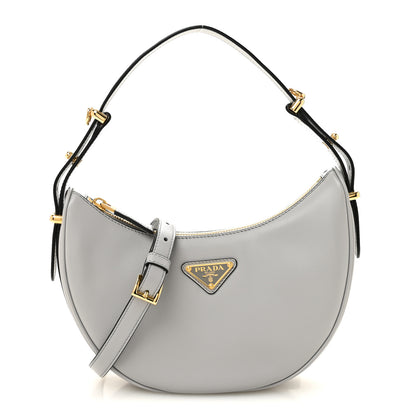 Prada Soft Calfskin Arque Shoulder Bag Ardesia 1 of 12