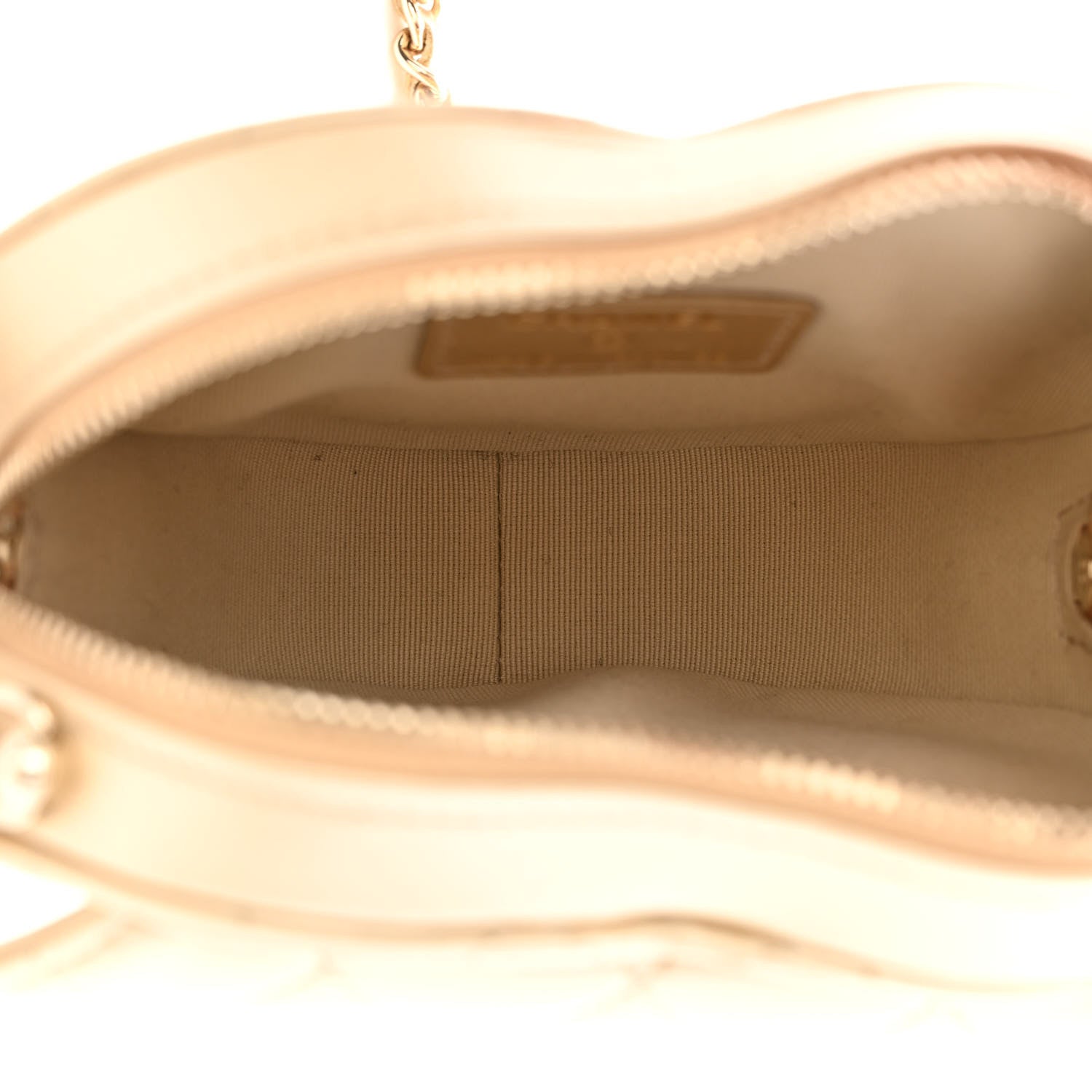 Chanel Metallic Lambskin Quilted CC In Love Heart Clutch With Chain Gold 5 of 11