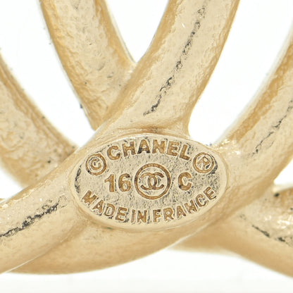 Chanel Crystal CC Brooch Light Gold 4 of 6