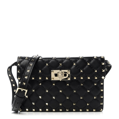 Valentino Garavani Lambskin Rockstud Spike Crossbody Bag Black 1 of 9