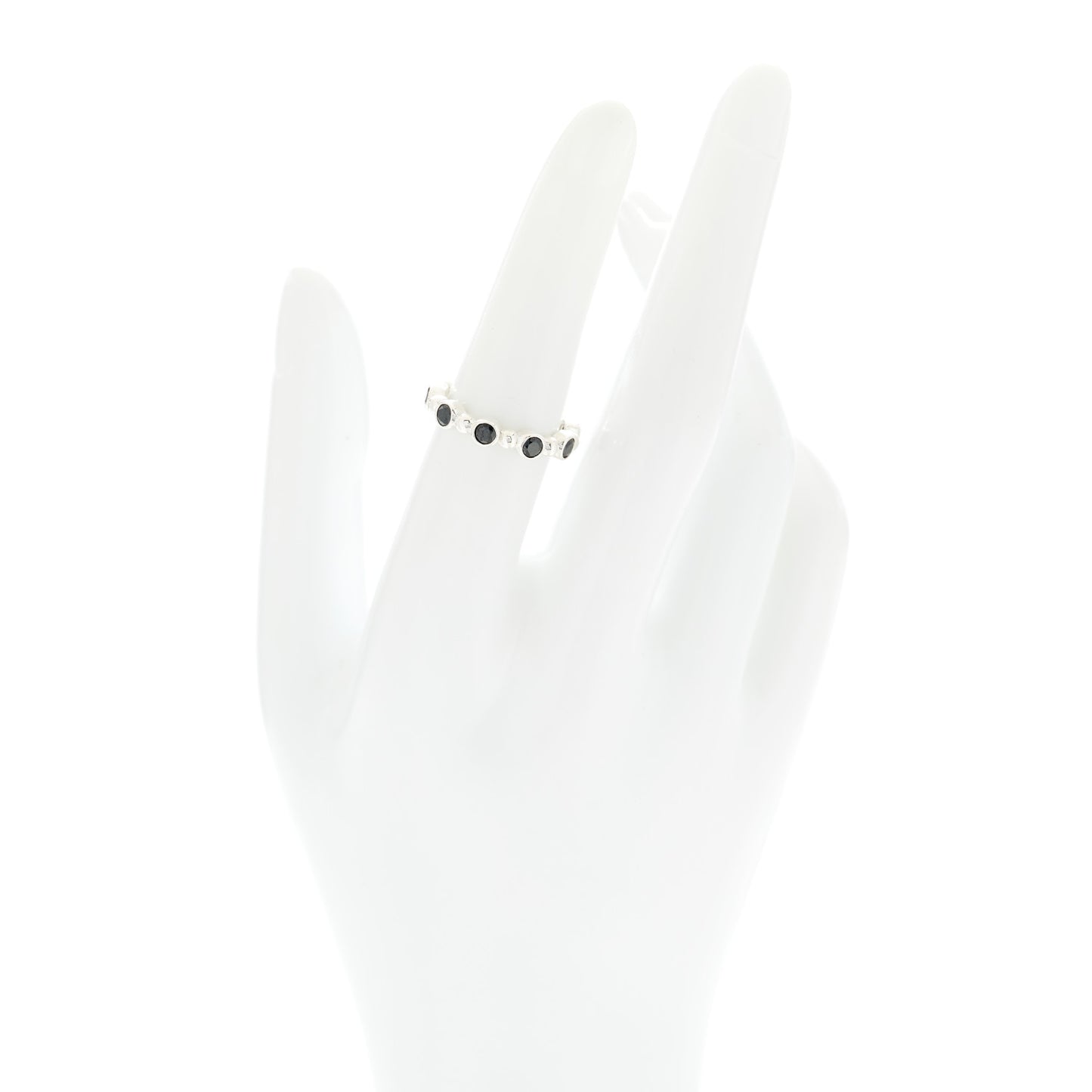 Sterling Silver Black Spinel Ziegfeld Ring 52 6