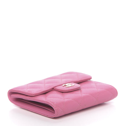 Chanel Caviar Quilted Compact Flap Wallet Pink 4 of 8