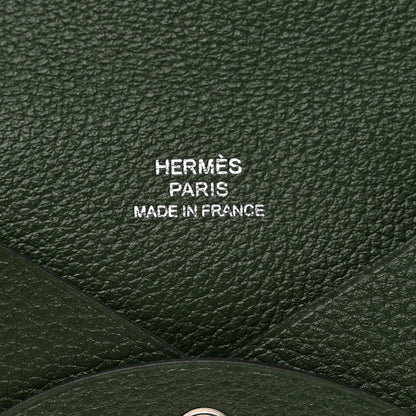 Hermes Evercolor Calvi Card Case Vert Anglais 6 of 6