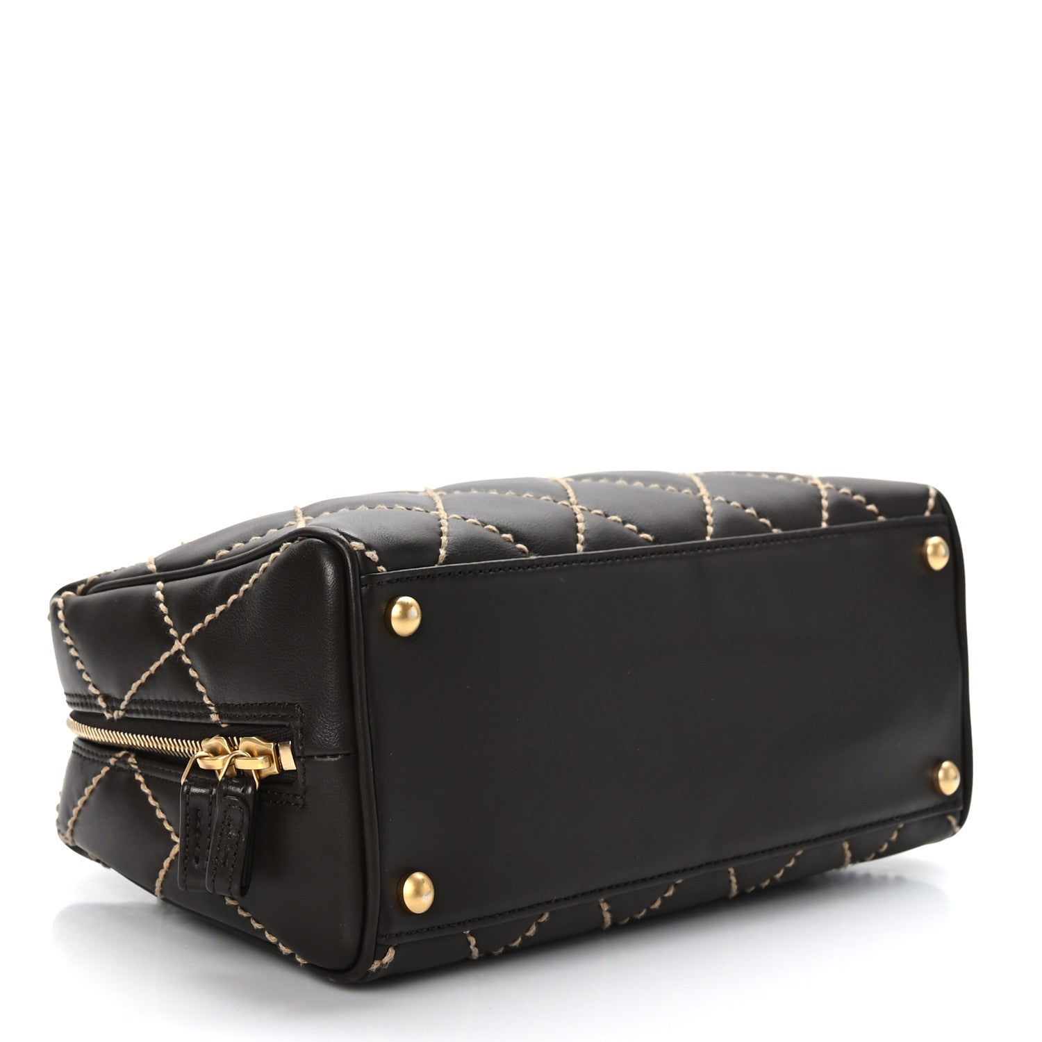 Chanel Calfskin Wild Stitch Chain Bag Brown 4 of 9