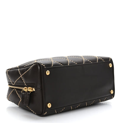 Chanel Calfskin Wild Stitch Chain Bag Brown 4 of 9