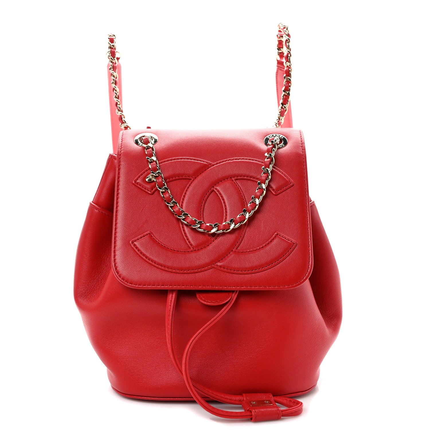 Chanel Lambskin CC Mania Backpack Red 1 of 9