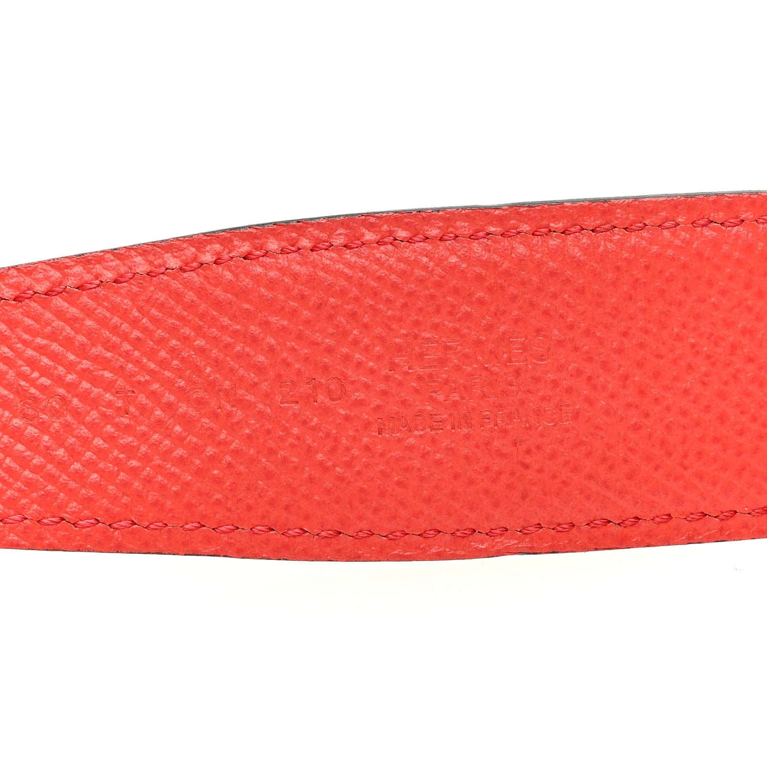 Hermes Swift Epsom 32mm Belt Strap 80 Vermilion Rose Jaipur 3 of 6