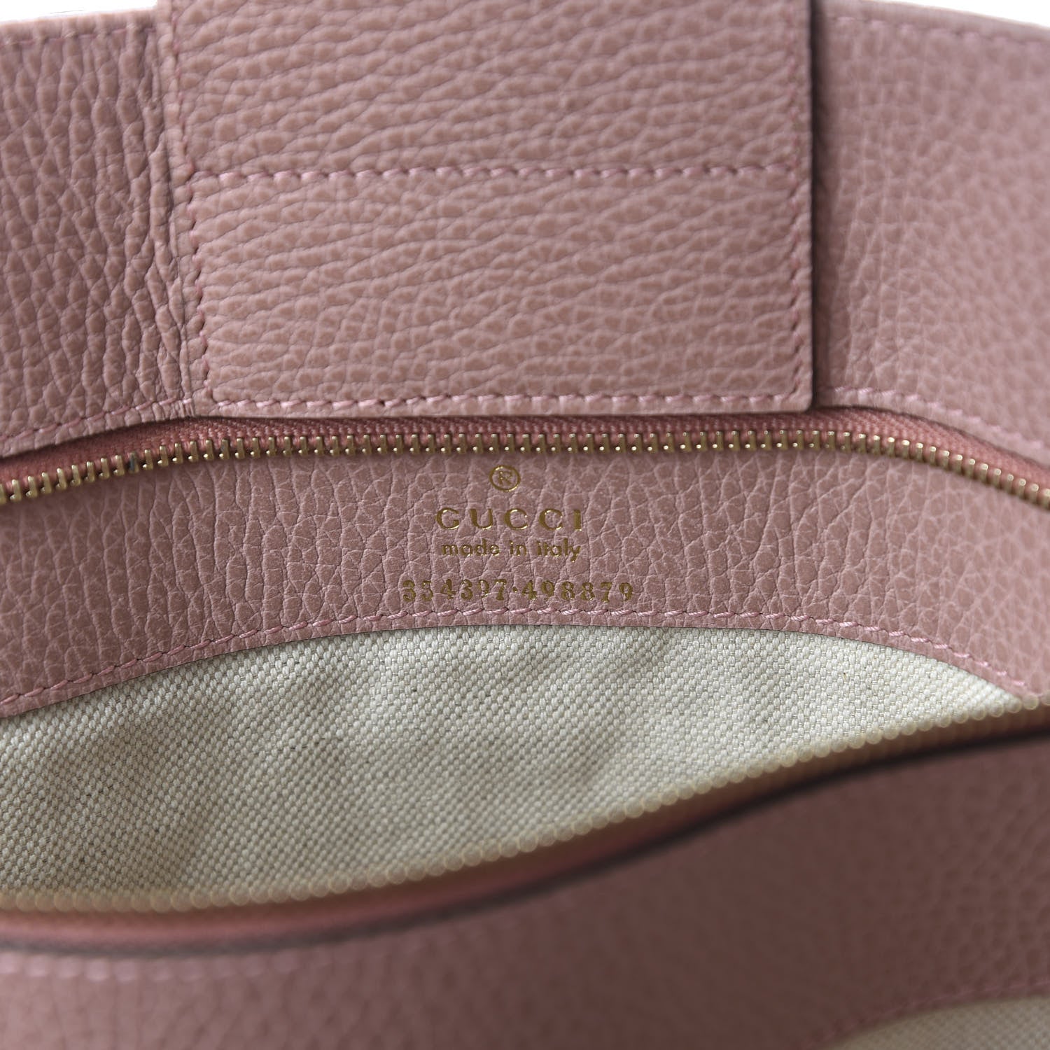 Gucci Dollar Calfskin Medium Swing Tote Grey Field Soft Pink 8 of 10