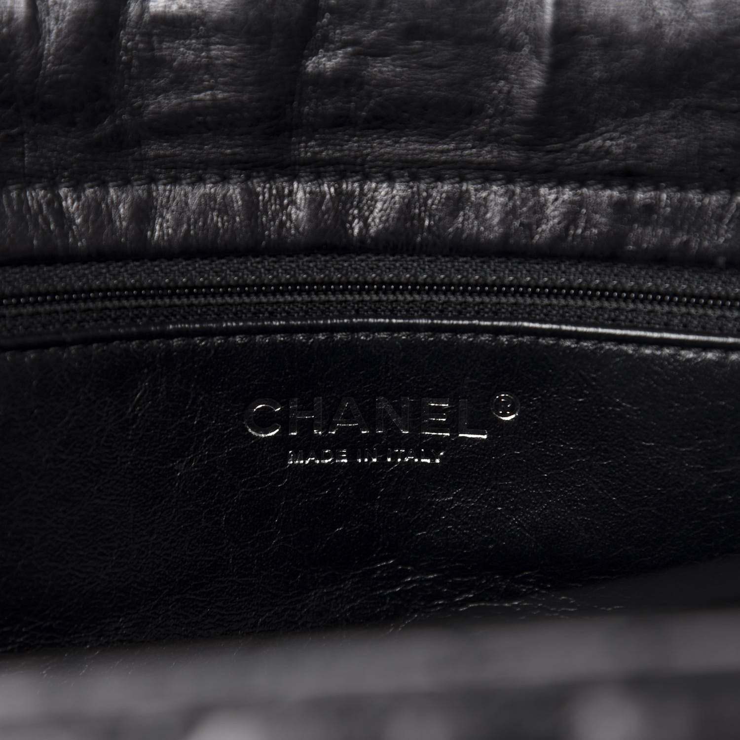 Chanel Metallic Aged Calfskin Quilted Reissue 2.55 Accordion Flap Black 8 of 10