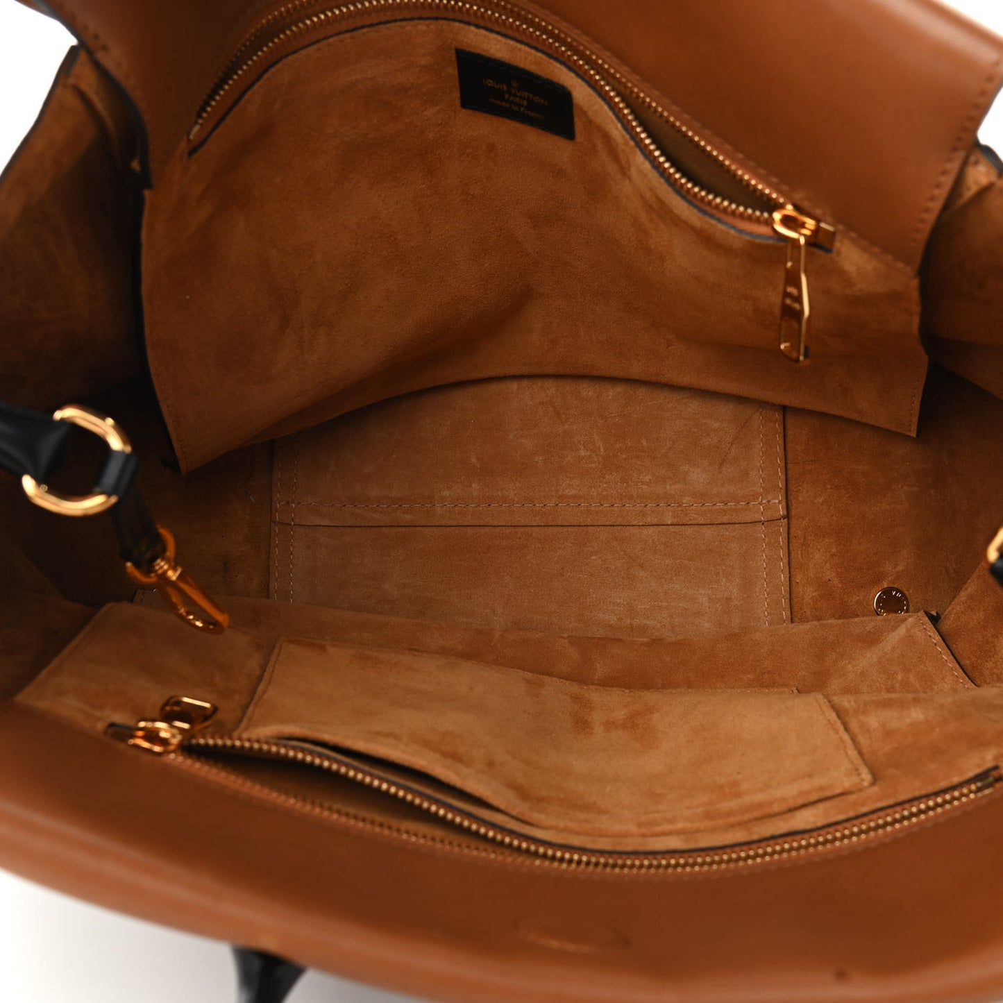 Monogram Cuir Orfevre Tote W PM Noisette