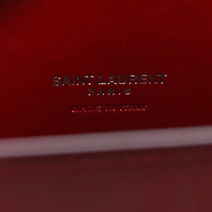 Saint Laurent Calfskin Crocodile Embossed Baby Sac De Jour Bordeaux 6 of 9