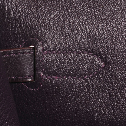 Hermes Taurillon Clemence Birkin 35 Raisin 46 of 58