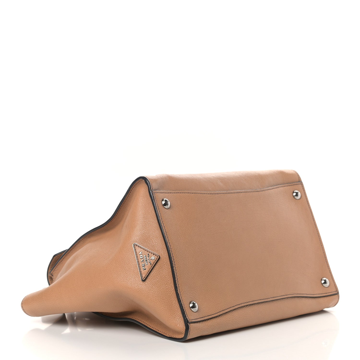 Prada Glace Calf Large Twin Pocket Tote Naturale 4 of 11