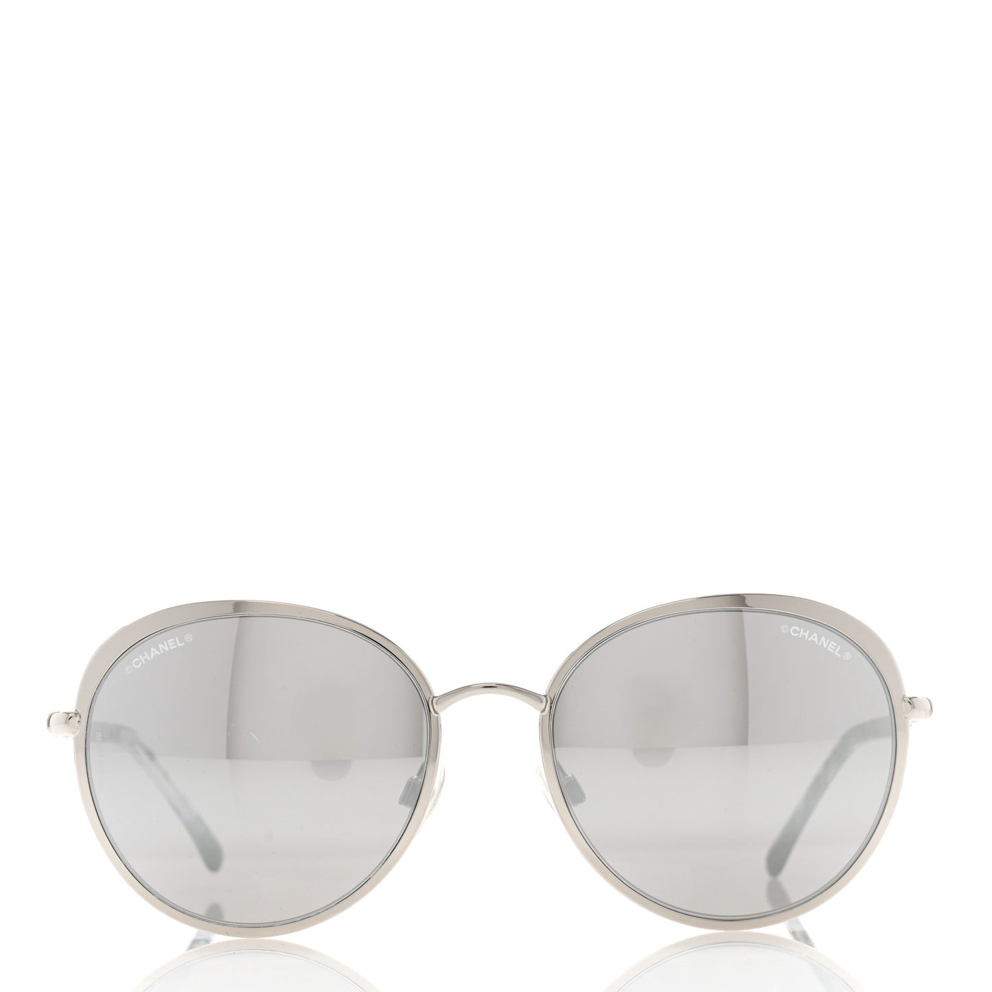 Round Spring Sunglasses 4206 Silver