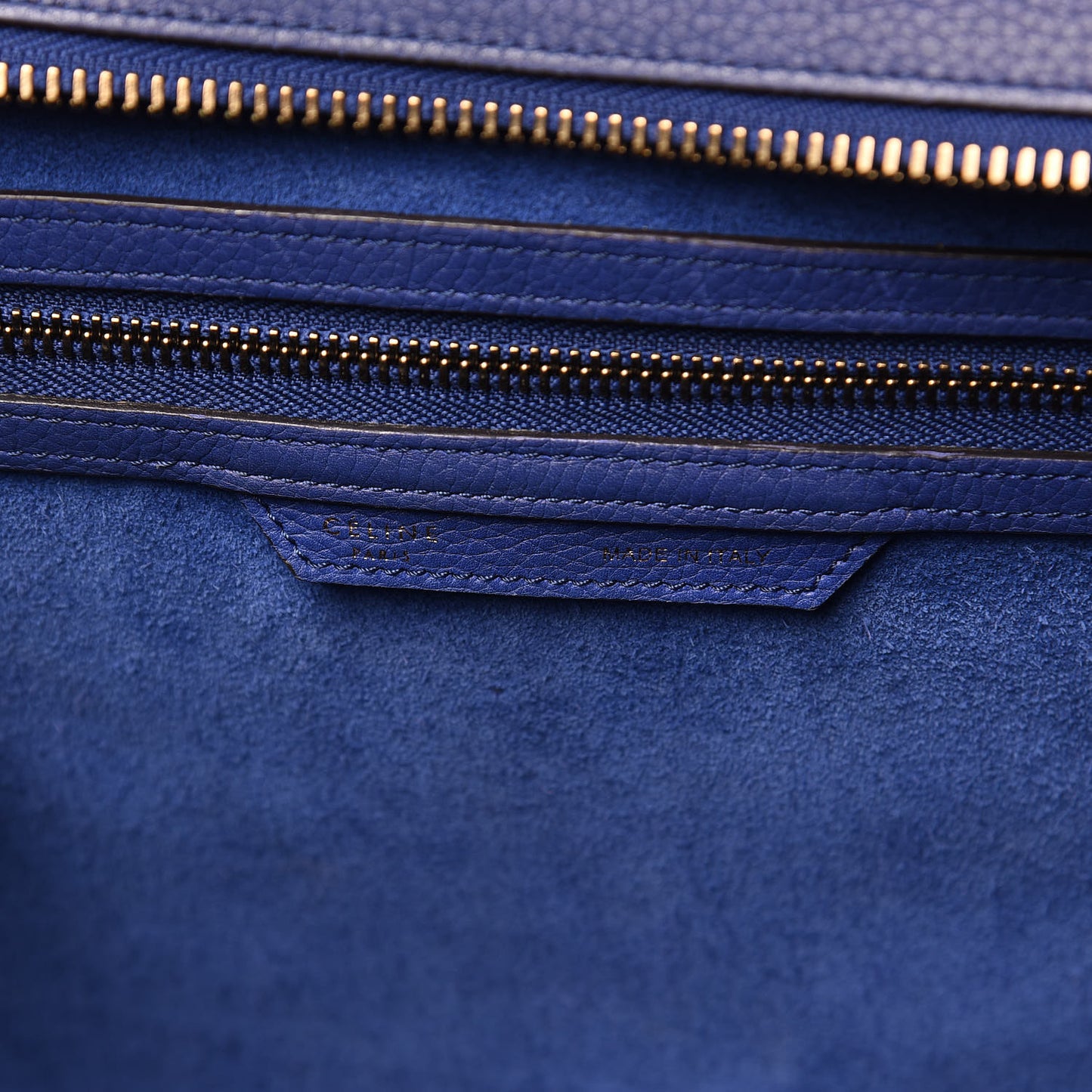 Drummed Calfskin Mini Luggage Indigo