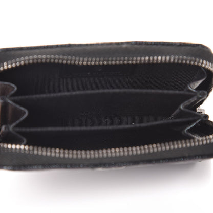 Chanel Iridescent Caviar Chevron Quilted Zip Around Coin Purse Black 5 of 8