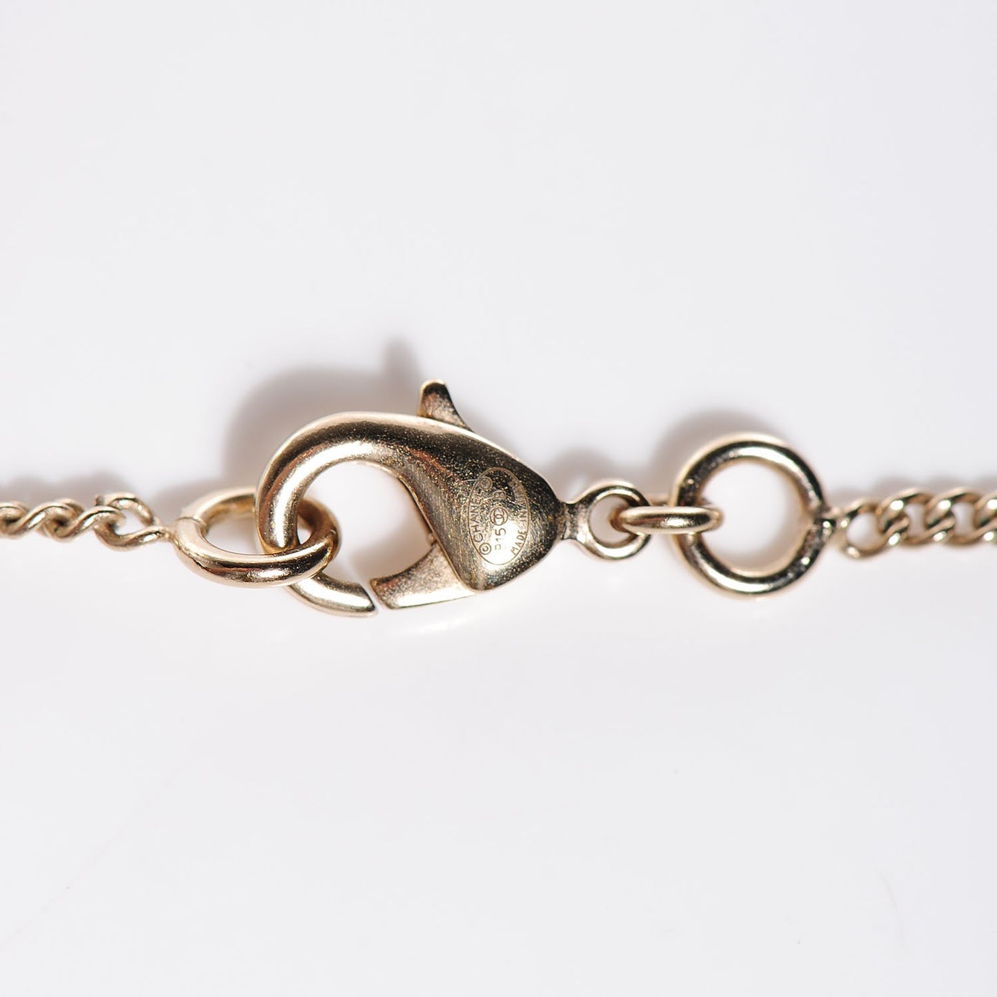 Pearl CC Camellia Necklace Light Gold