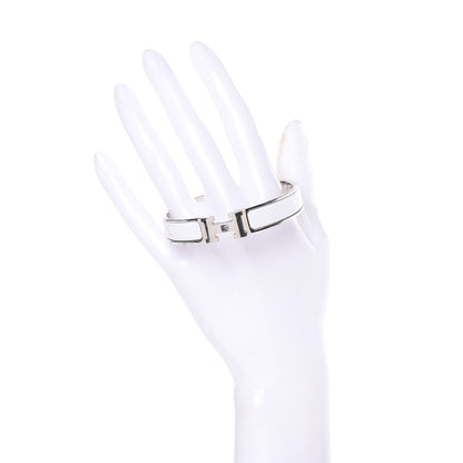 Hermes Enamel Narrow Clic Clac H Bracelet GM White 2 of 8