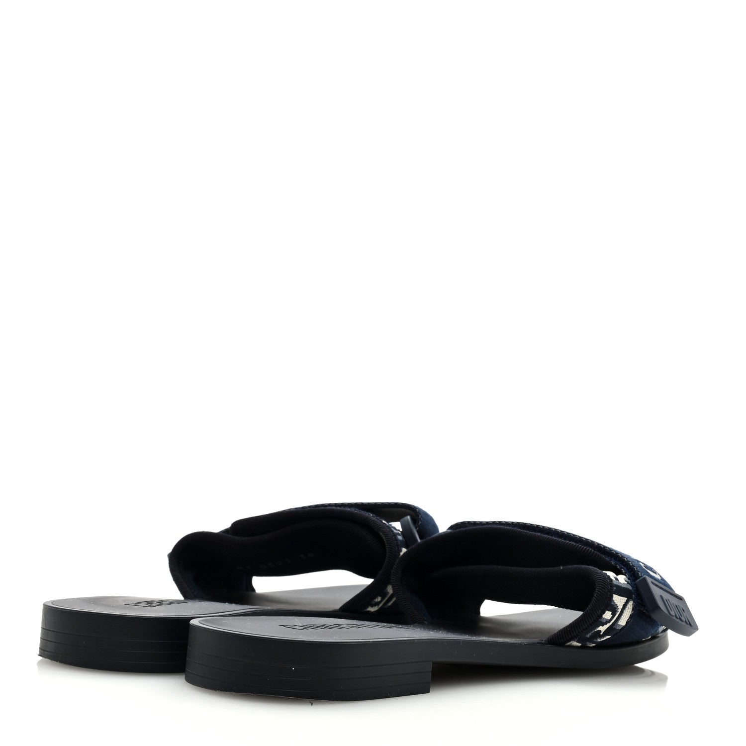 Christian Dior Nylon Oblique Dio(r)evolution Slide Sandals 38 Deep Blue 4 of 8