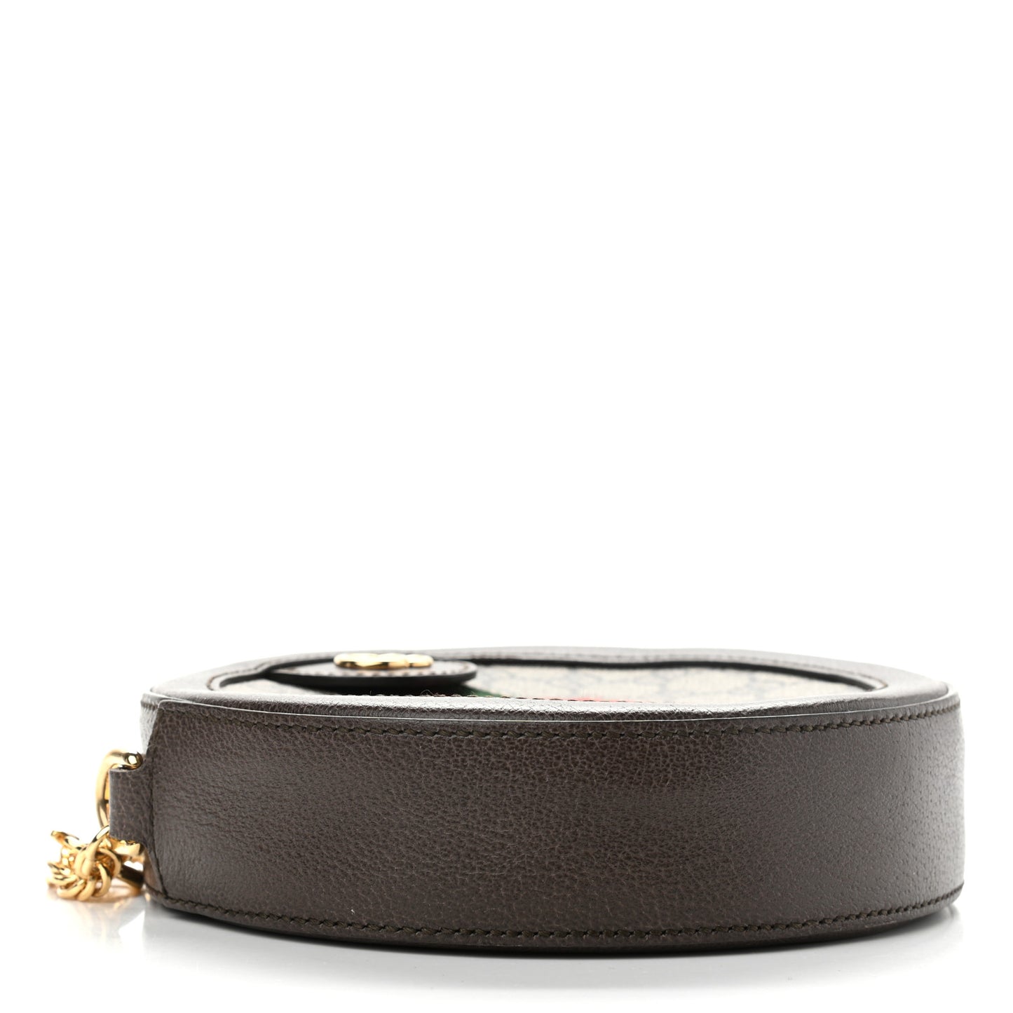 GG Supreme Monogram Web Mini Ophidia Round Shoulder Bag Brown