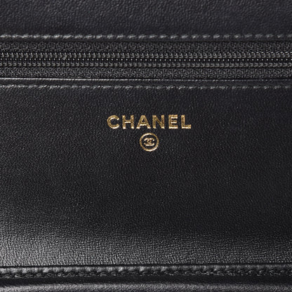 Chanel Metallic Lizard Golden Class Wallet on Chain WOC Black 6 of 15