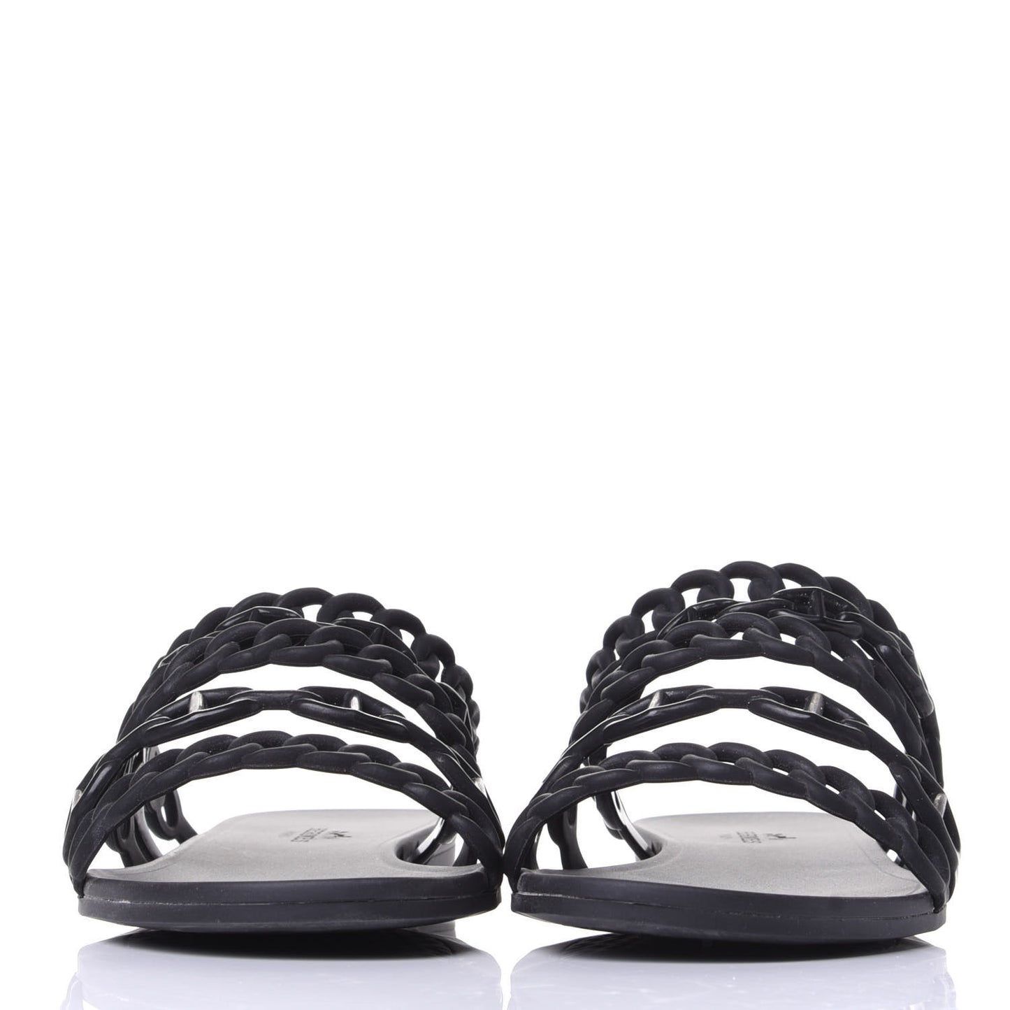 Rubber Chaine d'Ancre Nude Sandals 37 Black