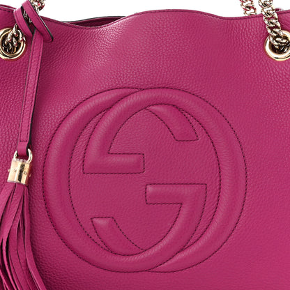 Gucci Cellarius Calfskin Medium Soho Chain Shoulder Bag Bright Bouganville 8 of 11
