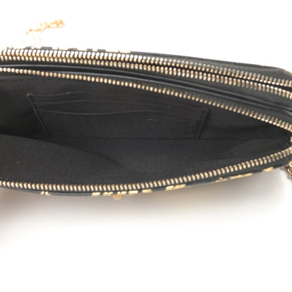 Chanel Calfskin Crocodile Embossed Graffiti 2.55 Cocodile Reissue Clutch With Chain Black Gold 7 of 14