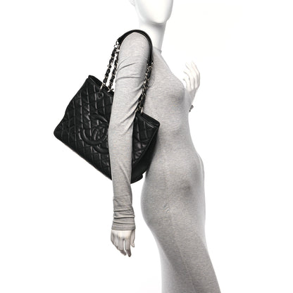 Chanel Caviar Quilted Grand Shopping Tote GST Black 3 of 12