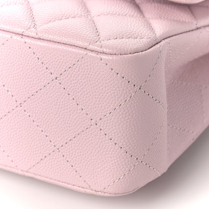 Chanel Caviar Quilted Medium Double Flap Light Pink 9 of 9