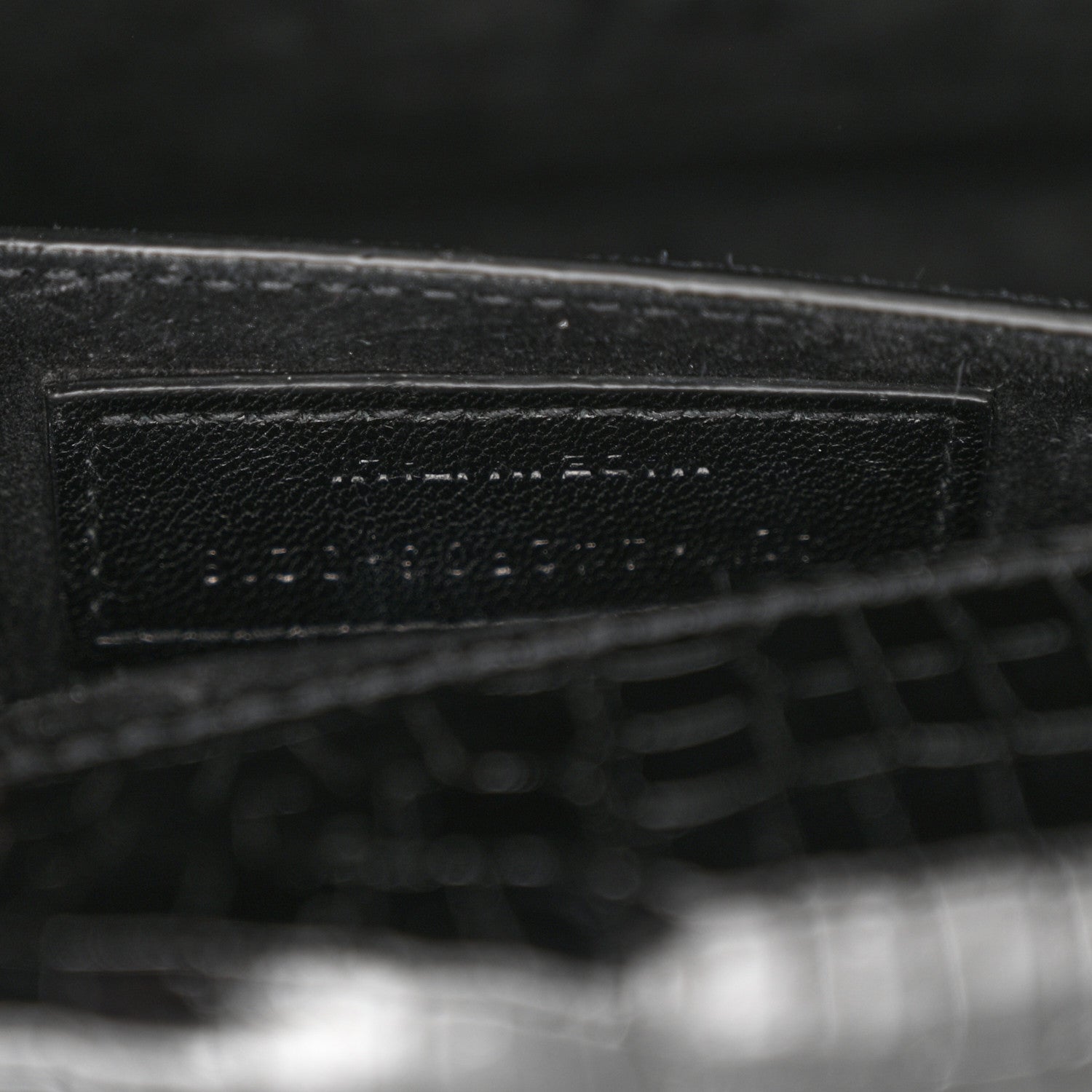 Saint Laurent Calfskin Crocodile Embossed Medium Monogram Sunset Black 7 of 14