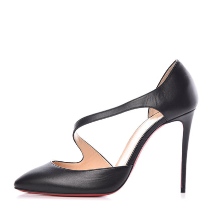 Christian Louboutin Shiny Nappa Catchy One 100 Pumps 38.5 Black 1 of 9