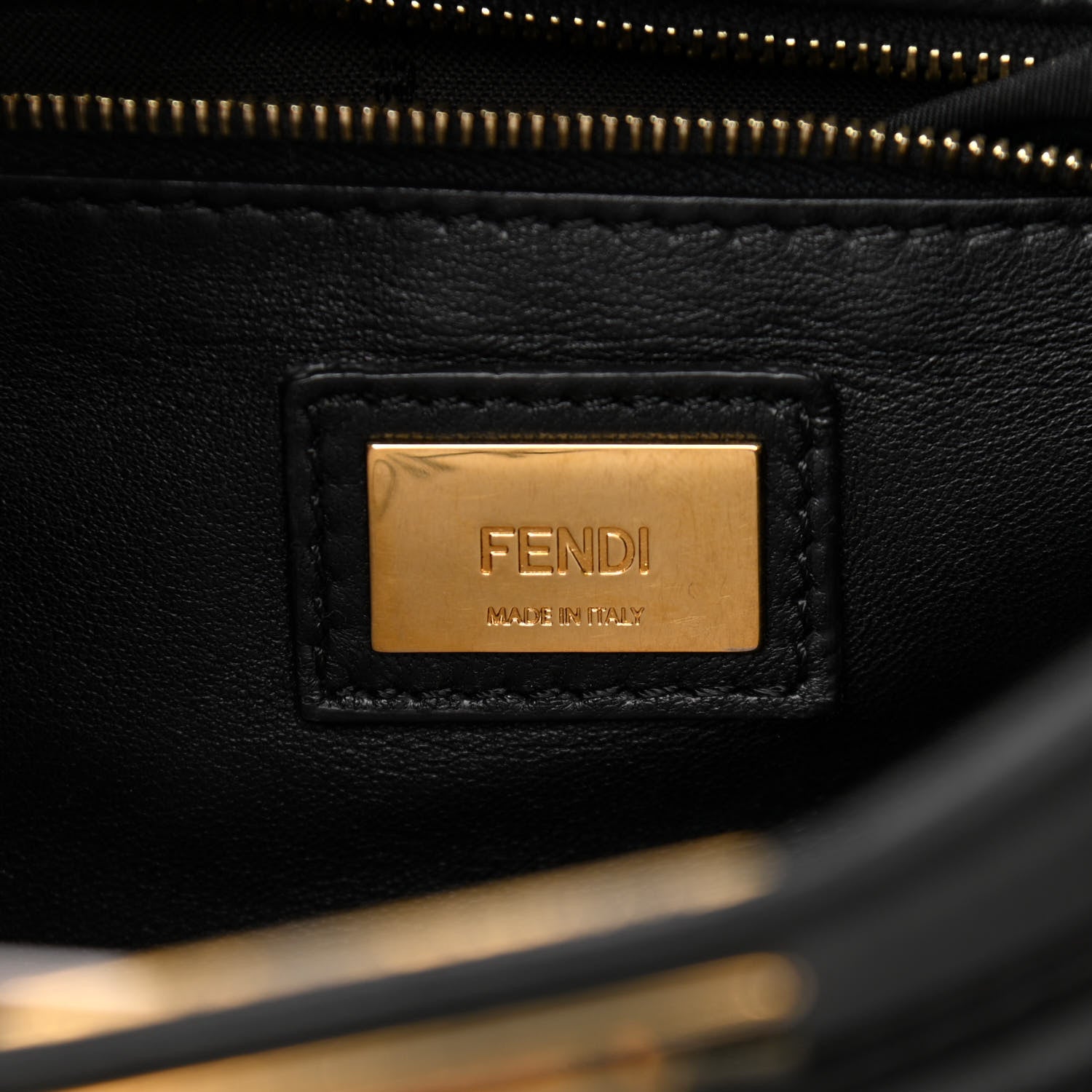Fendi Nappa Mini Peekaboo Iconic Satchel Black 6 of 15