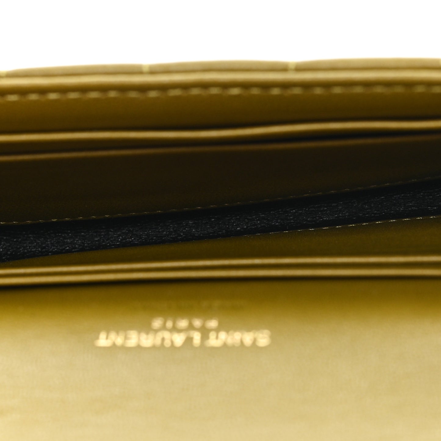 Lambskin Carre Quilted Cassandre Small Envelope Wallet Olive Drab