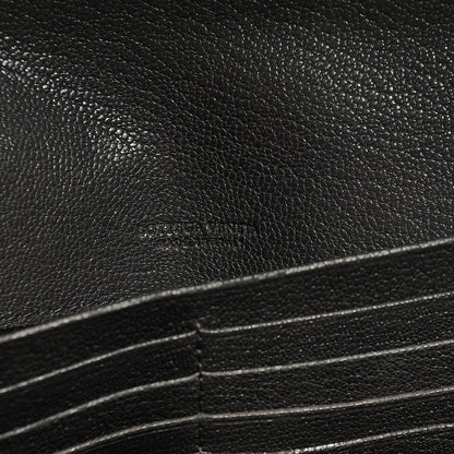 Bottega Veneta Madras Goatskin Intrecciato Bi-Color Continental Wallet New Sand Medium Grey 4 of 7