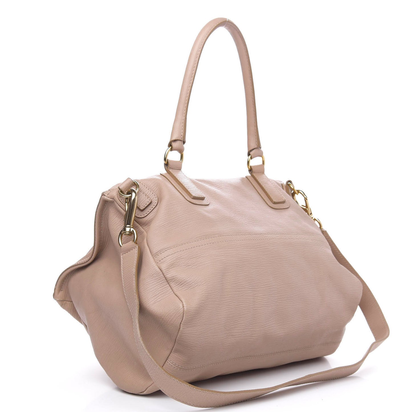 Textured Calfskin Large Pandora Beige