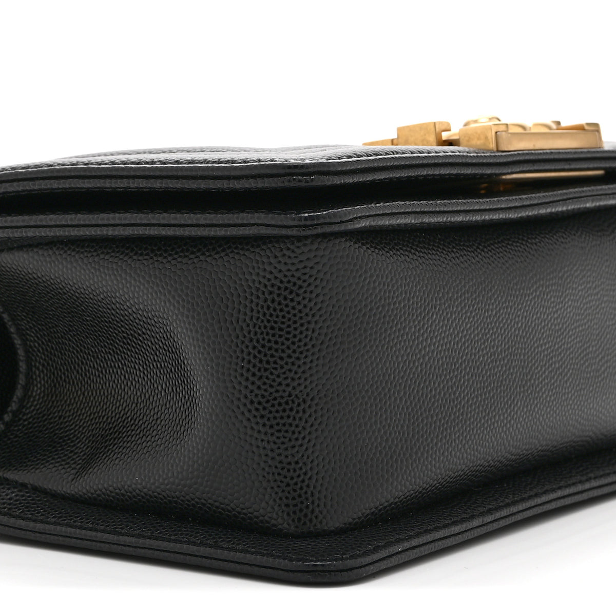 Caviar Quilted Small Boy Flap Black